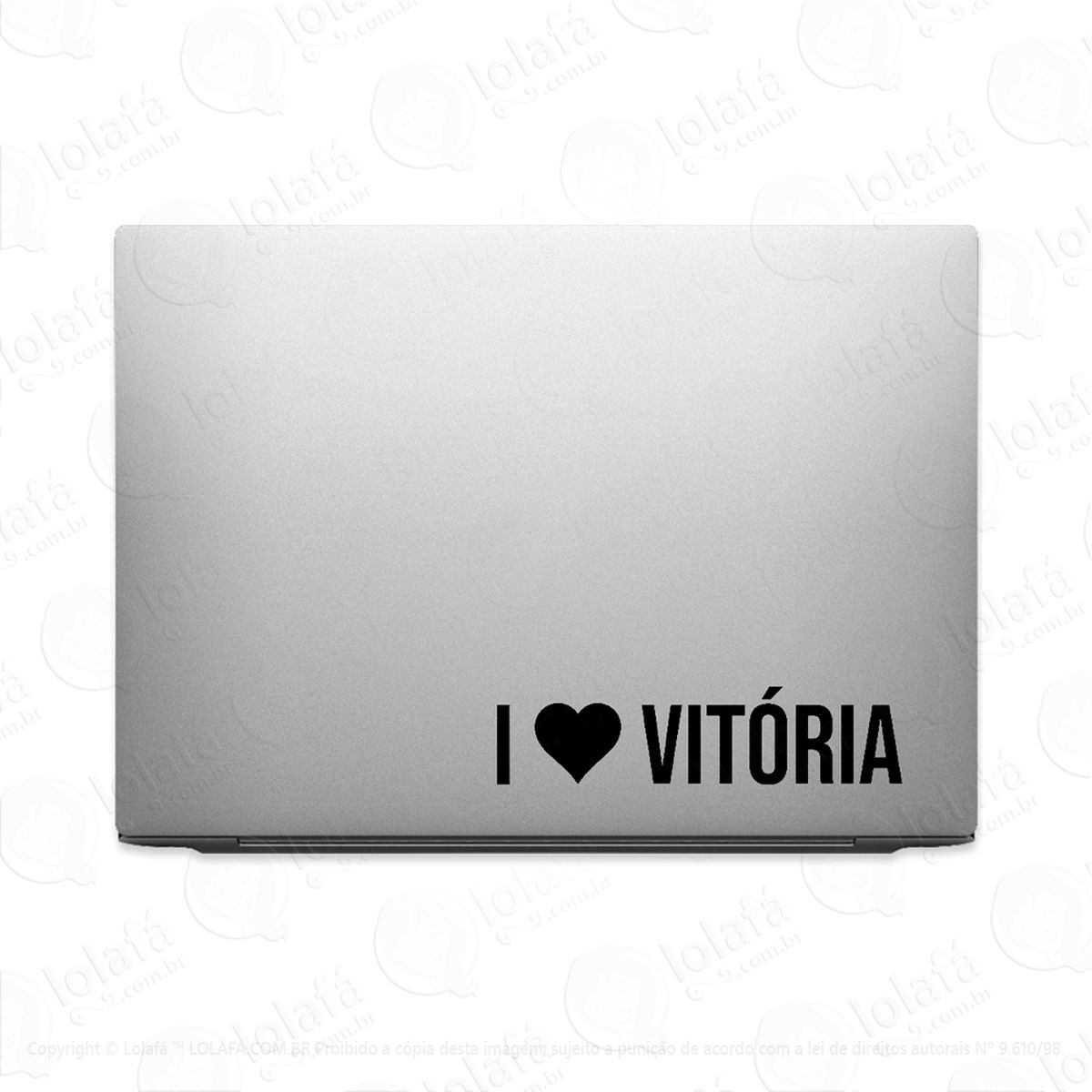 adesivo para notebook eu amo vitória - i love vitória mod:3801