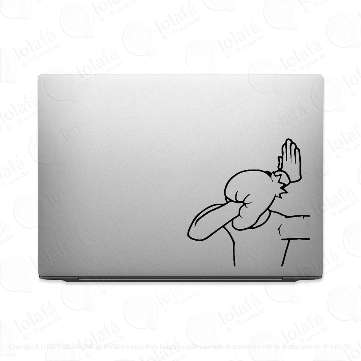 adesivo para notebook facepalm meme mod:3814