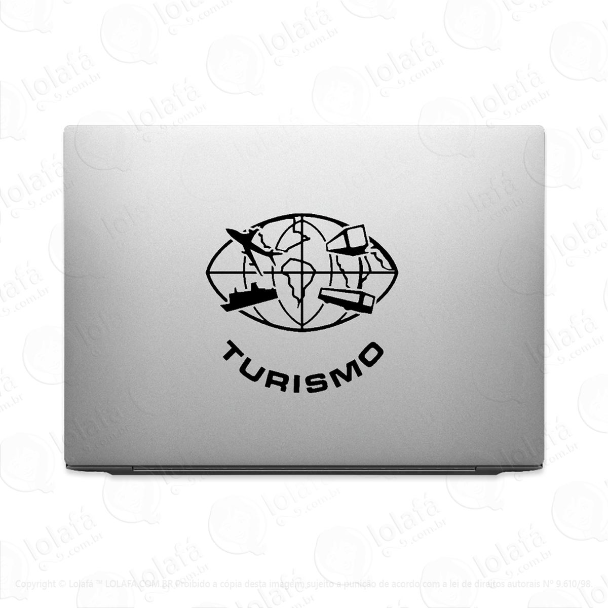 adesivo de notebook curso turismo mod:3823