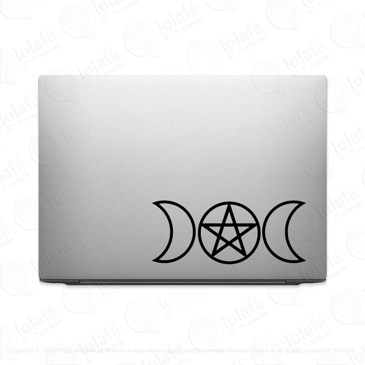 adesivo de notebook símbolo deusa triluna lua tríplice wicca mod:3831