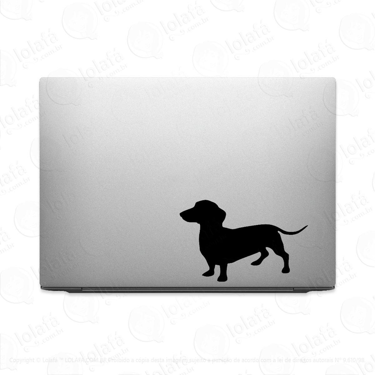 adesivo de notebook basset dachshund salsicha mod:3835