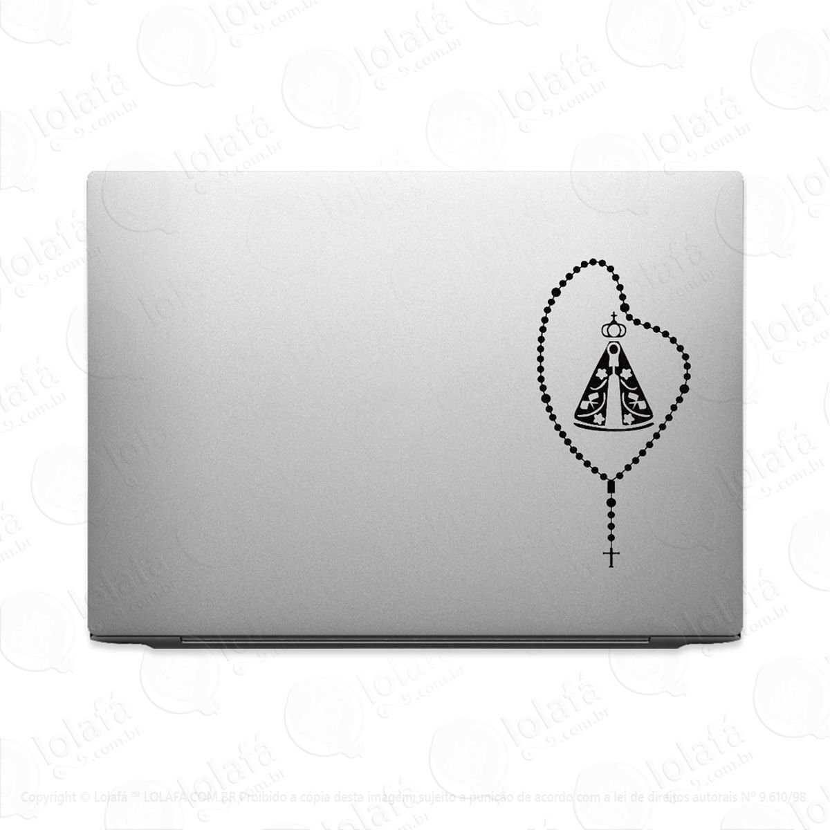 adesivo de notebook terço nossa senhora proteção mod:3844