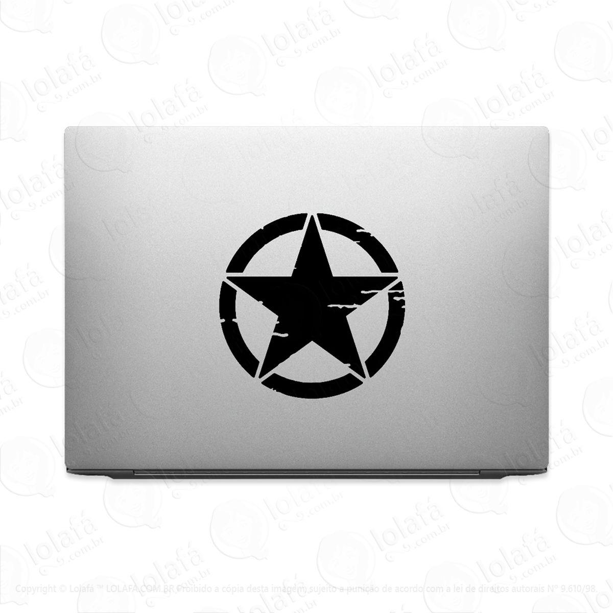 adesivo de notebook estrela militar mod:3848