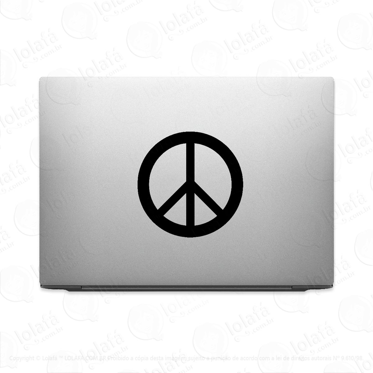 adesivo de notebook hippie paz e amor mod:3849