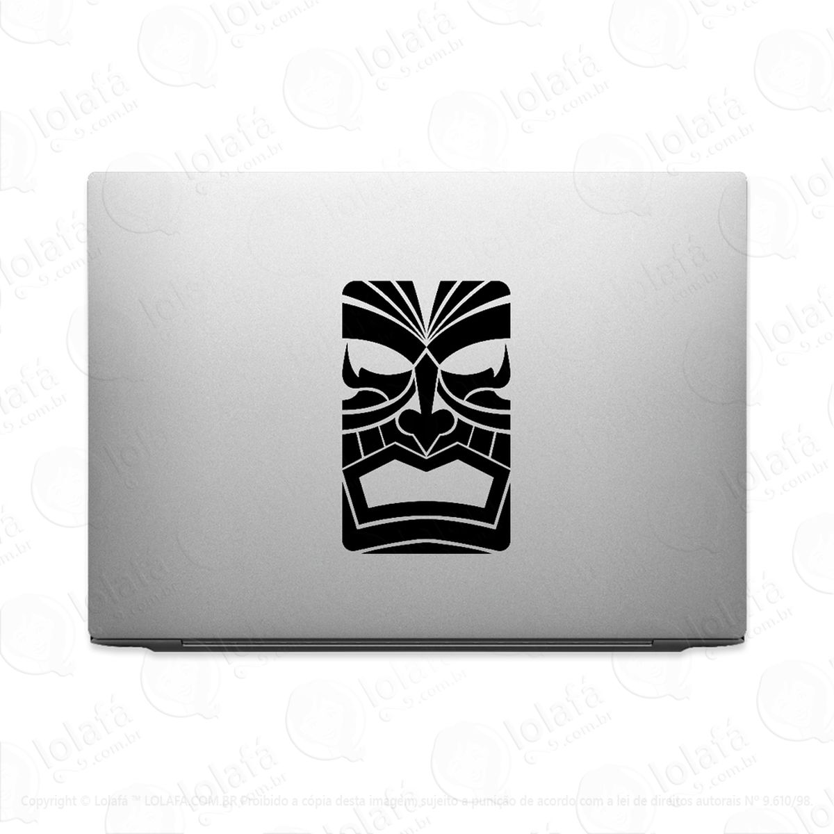 adesivo de notebook maori tiki máscara guerreiro mod:3863