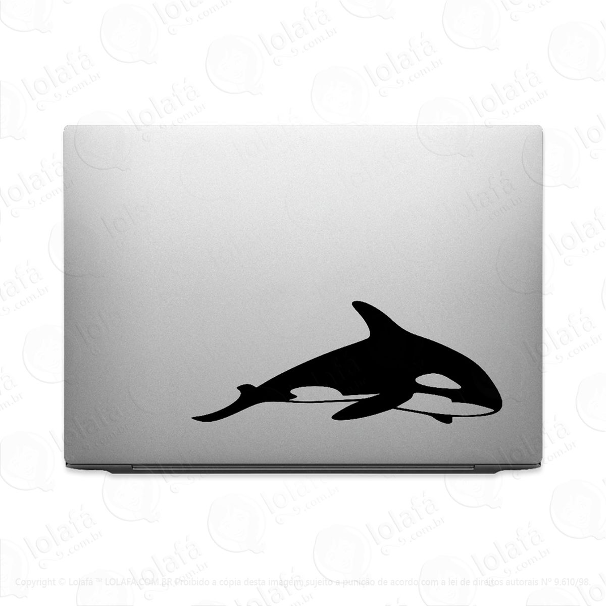 adesivo de notebook baleia orca mod:3864