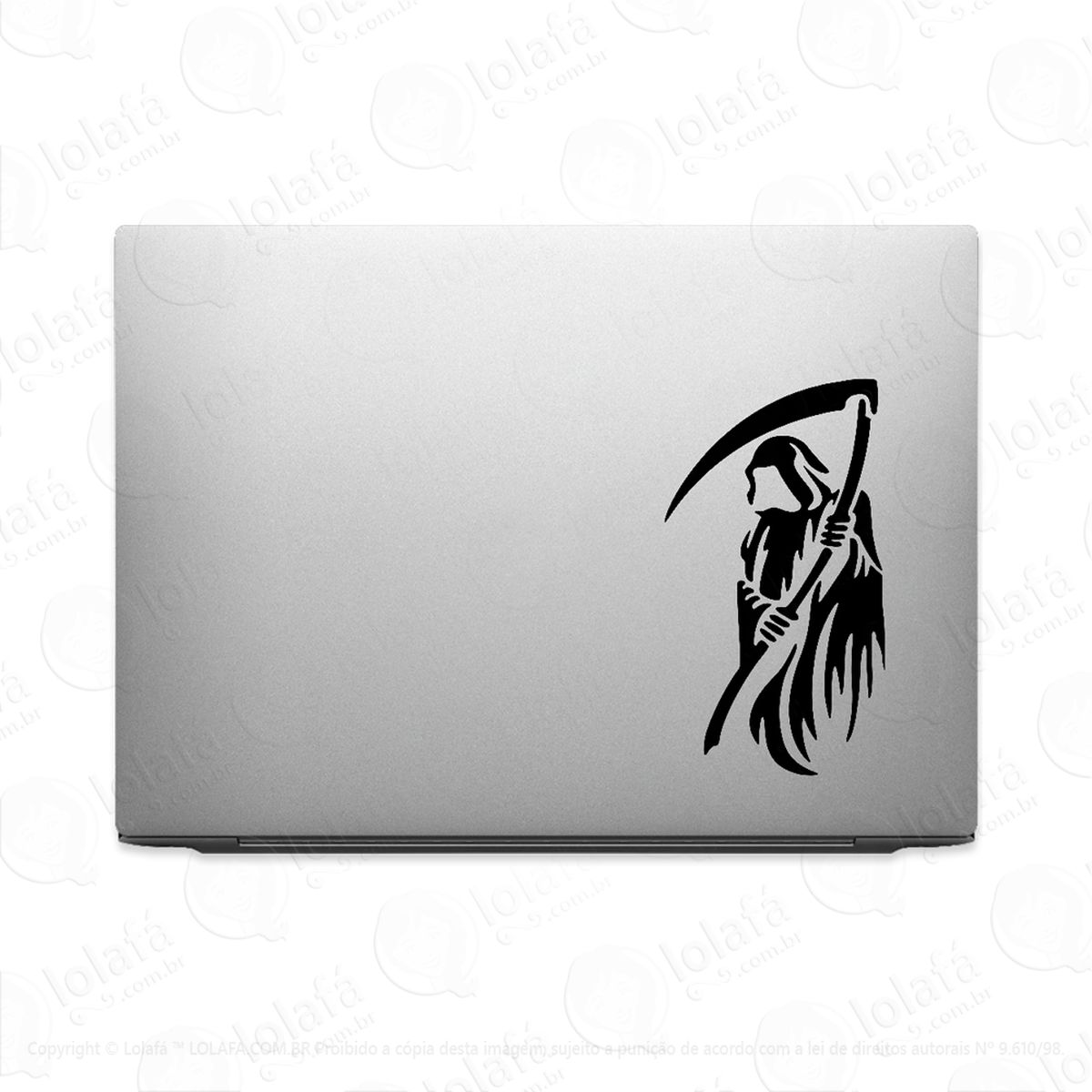 adesivo de notebook dona morte grim reaper ceifeiro mod:3865