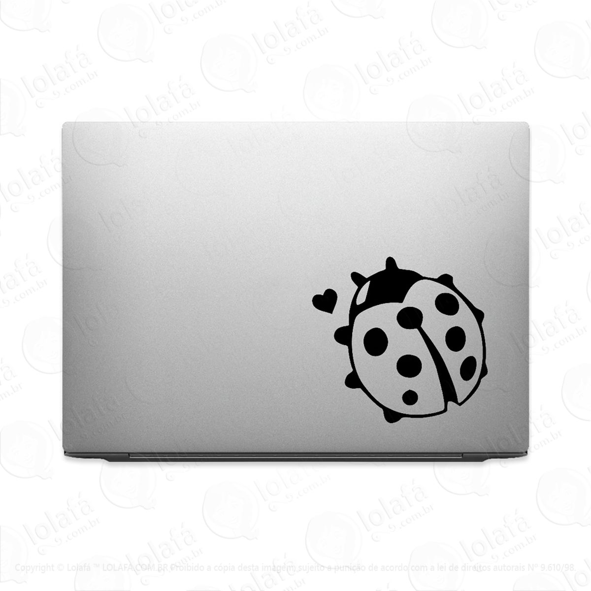 adesivo de notebook joaninha feminino mod:3868