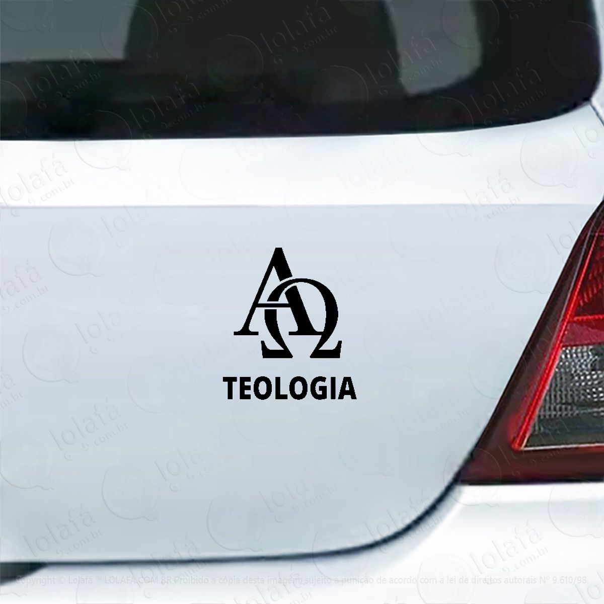 adesivo para carro curso faculdade teologia mod:4079