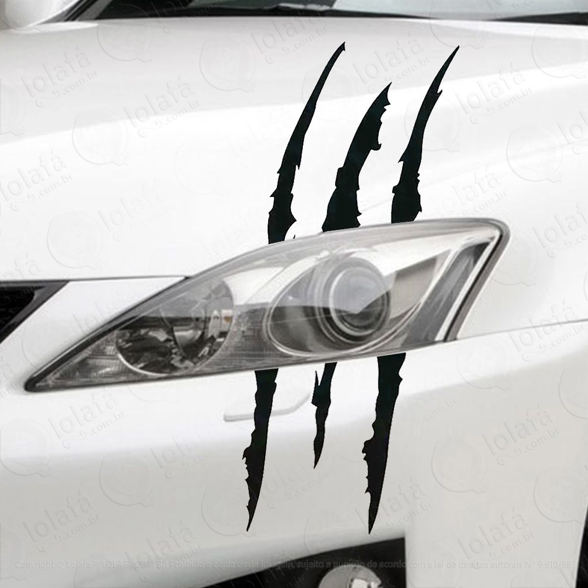 adesivos garra arranhado monstro carro tuning mod:4134