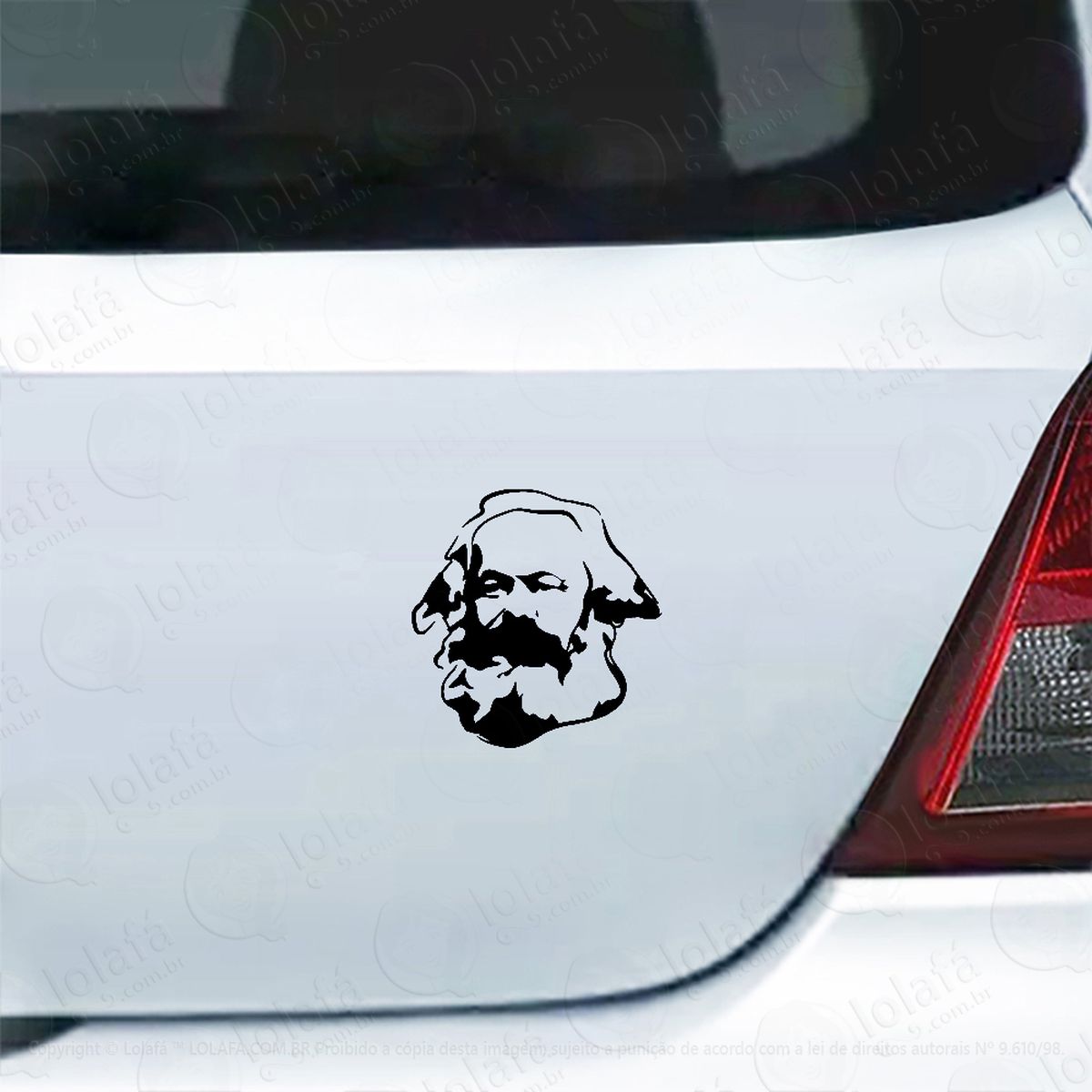 adesivo para carro karl marx comunismo socialismo mod:4250