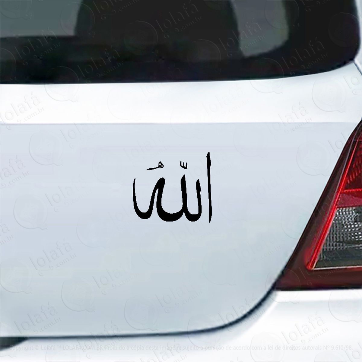 adesivo carro moto vidro símbolo islamismo deus alá mod:4308