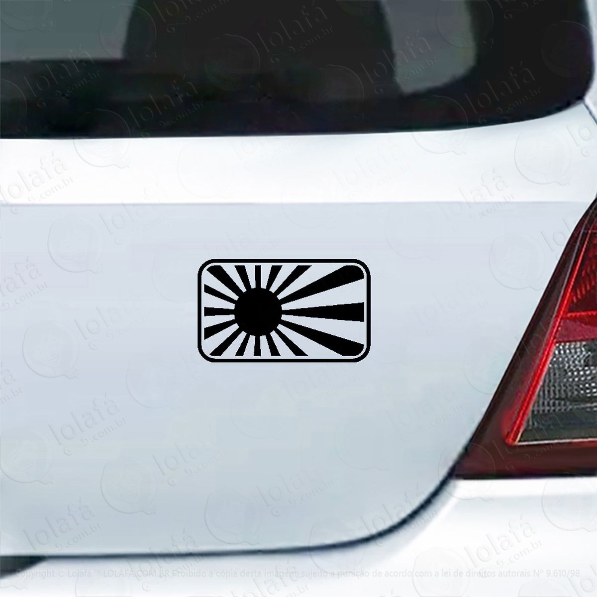 adesivo para carro bandeira japão sol nascente mod:4422