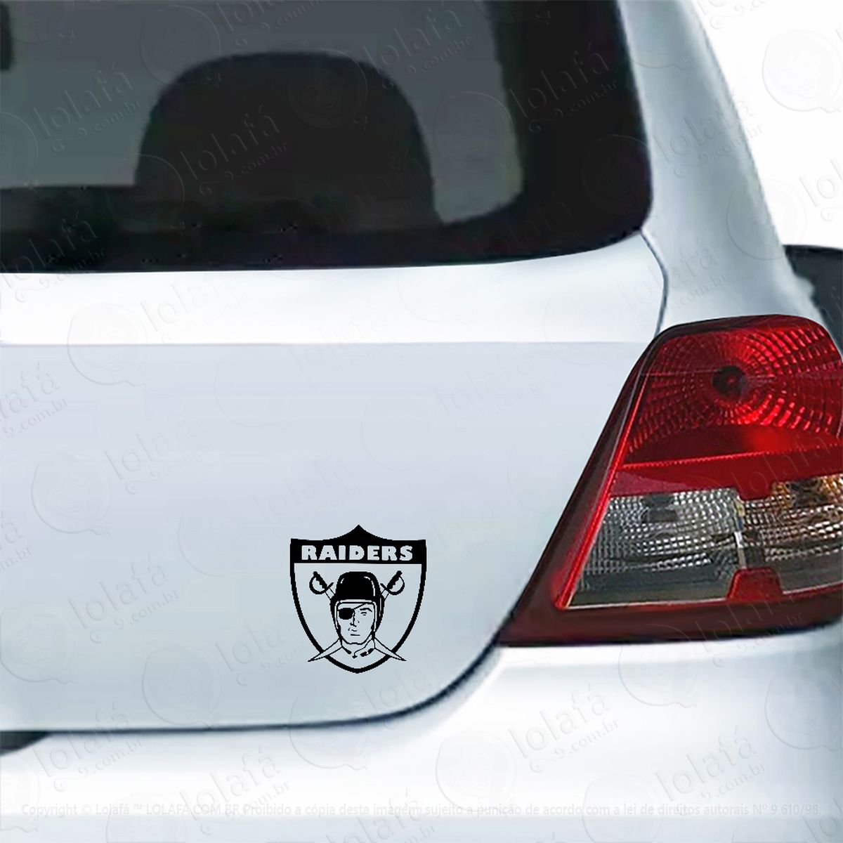 adesivo para carro las vegas raiders futebol americano mod:4469