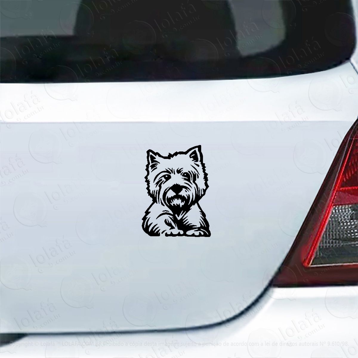 adesivo para carro york shire terrier cachorro mod:4654