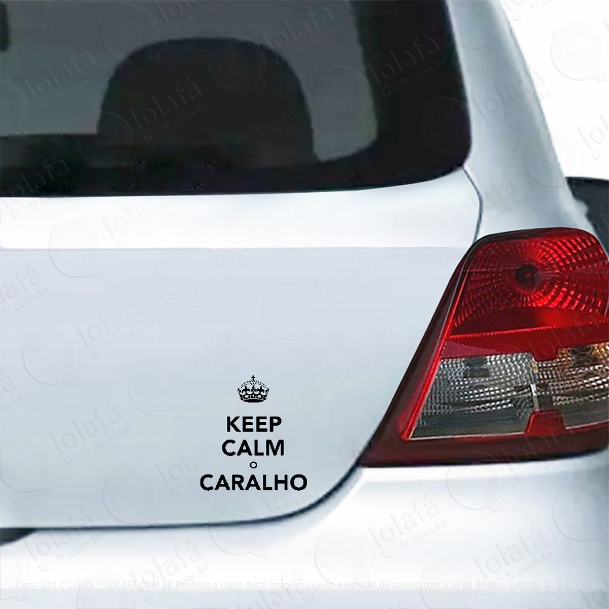 Adesivo Carro Moto Vidro Keep Calm O Caralho Mod:4774