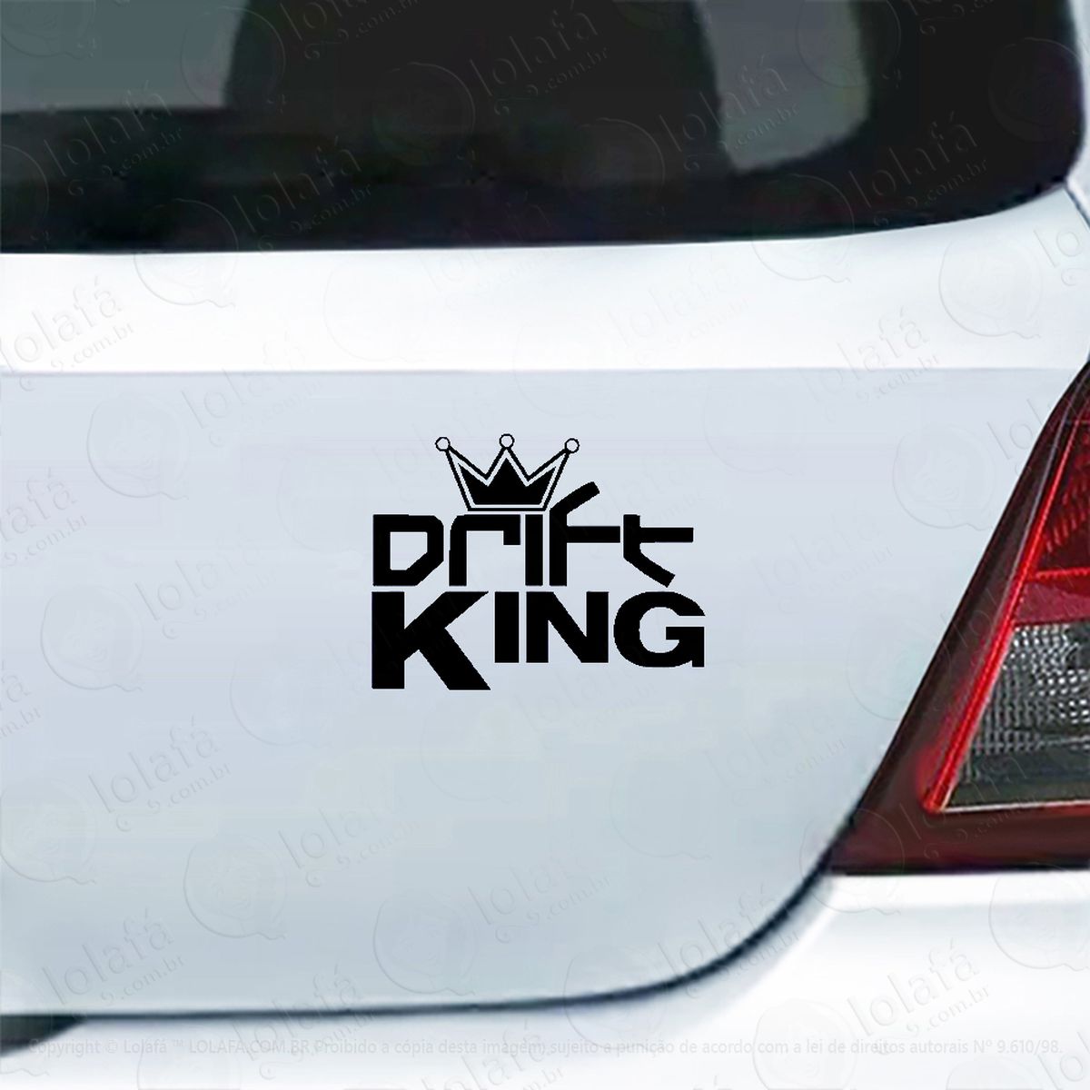 adesivo carro moto vidro drift king derrapagem mod:5001