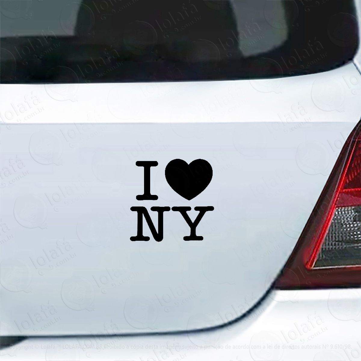 adesivo carro moto vidro new york - i love ny mod:5009