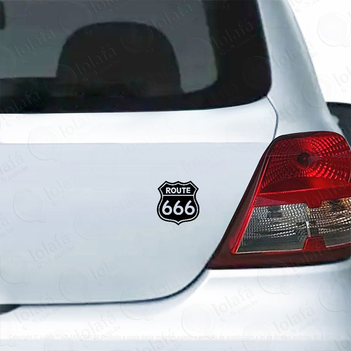 adesivo para carro route 666 - rota 666 mod:5238