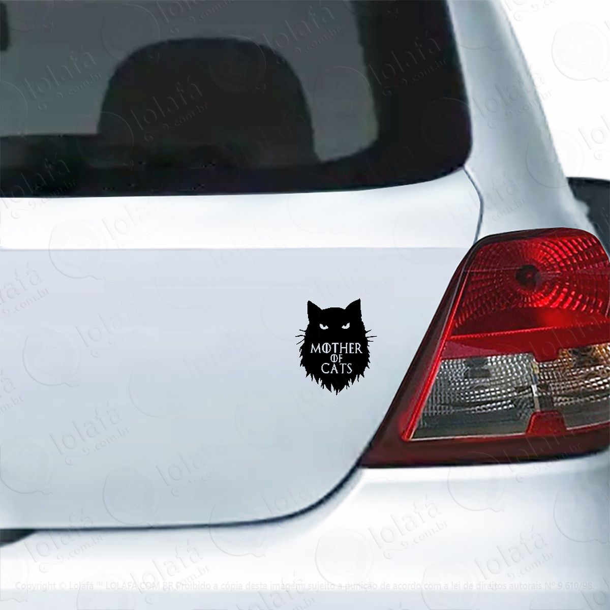 adesivo para carro mother of cats mod:5284