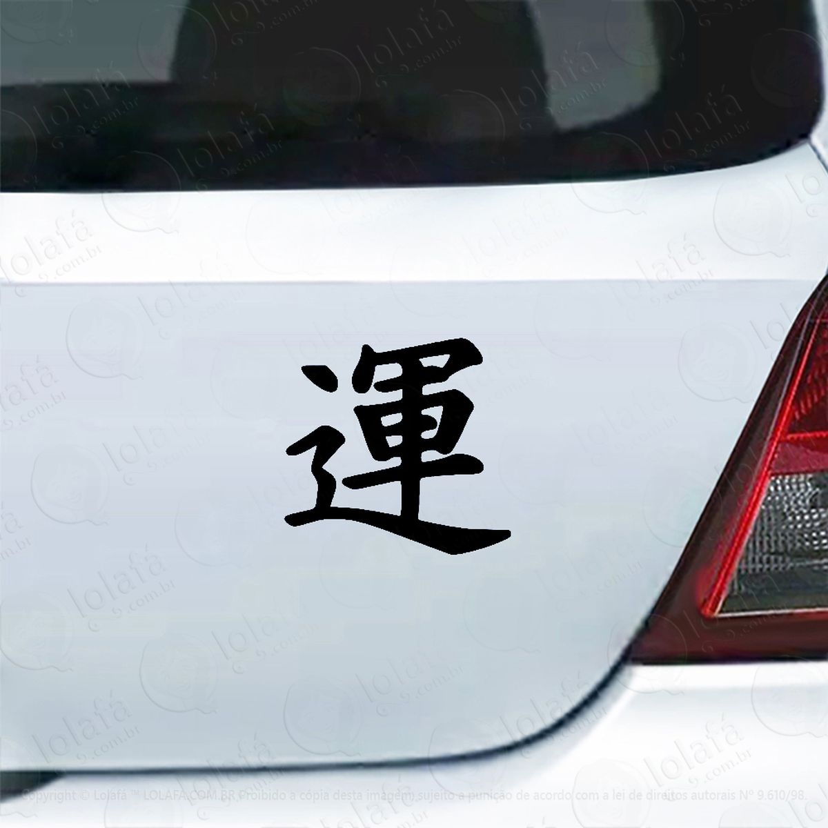 adesivo de carro sorte kanji japonês mod:5367