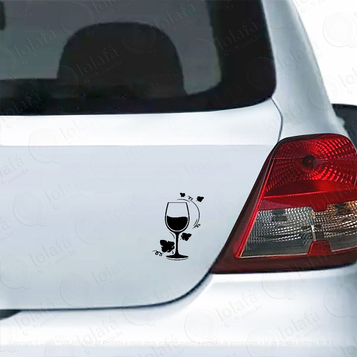 adesivo carro moto vidro taça de vinho no outono e inverno mod:5419