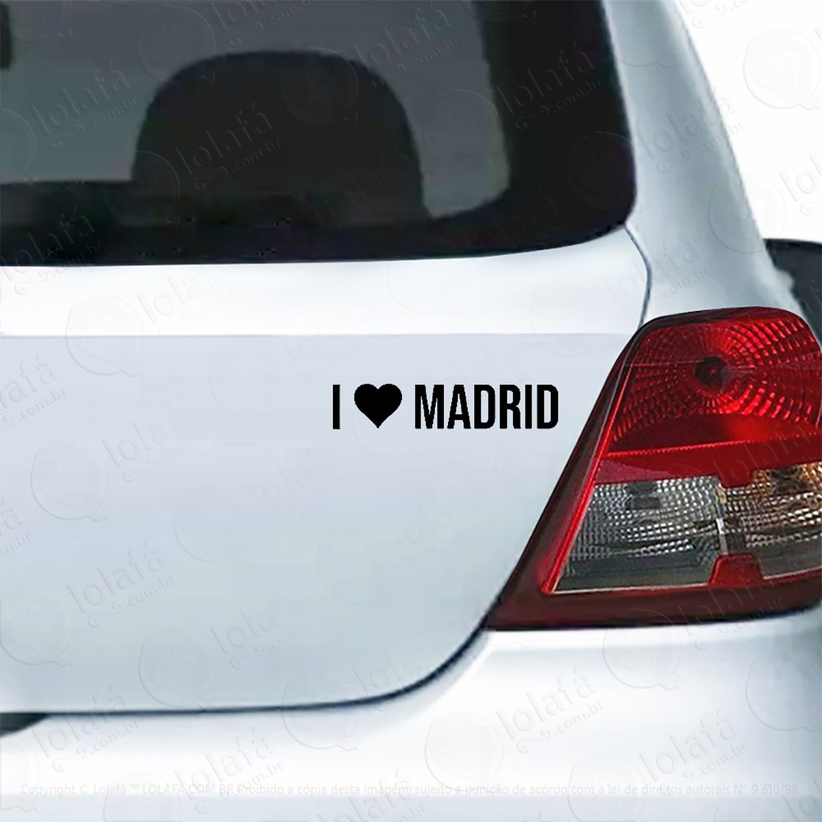 adesivo para carro eu amo madrid mod:5495