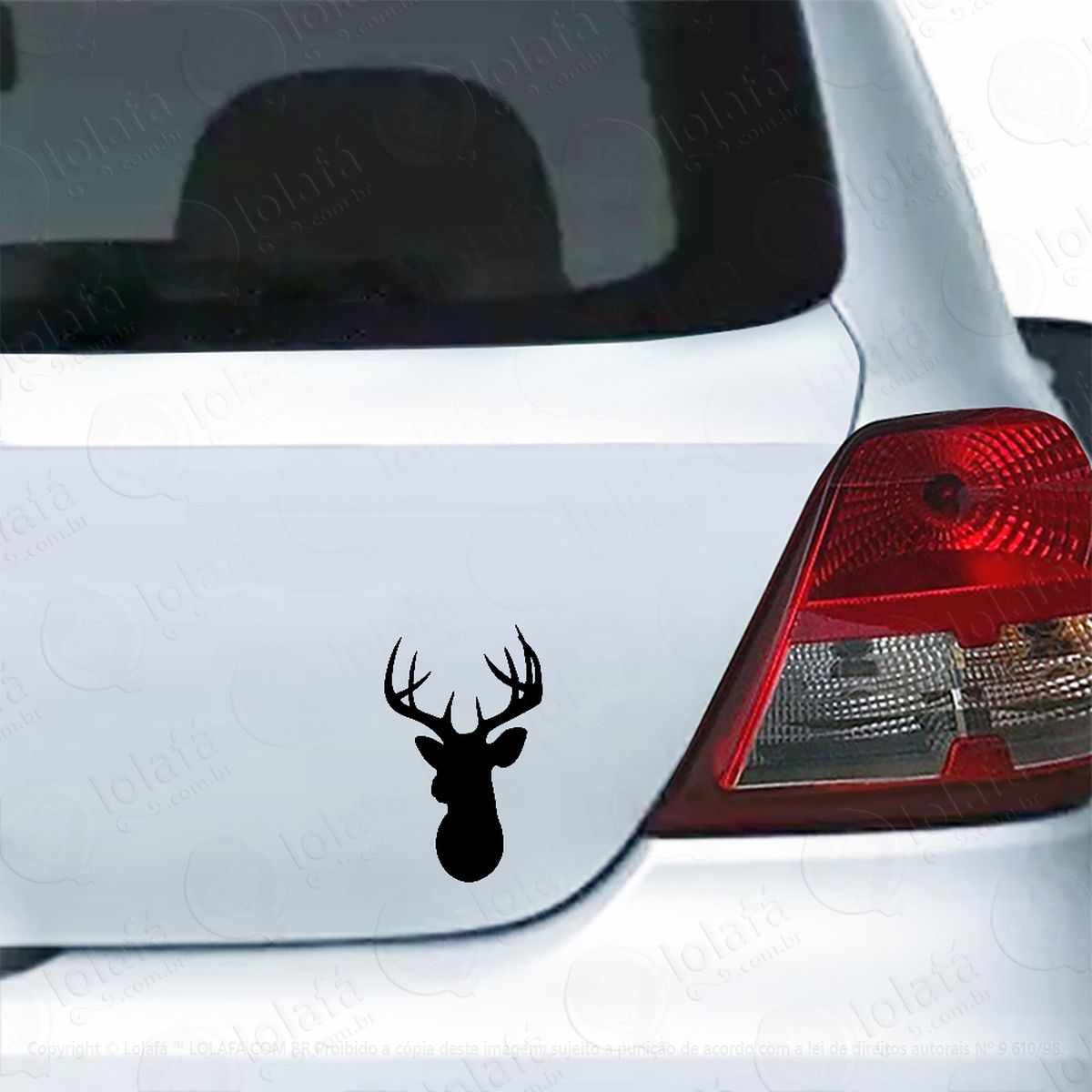 adesivo para carro cabeça veado chifres deer mod:5565