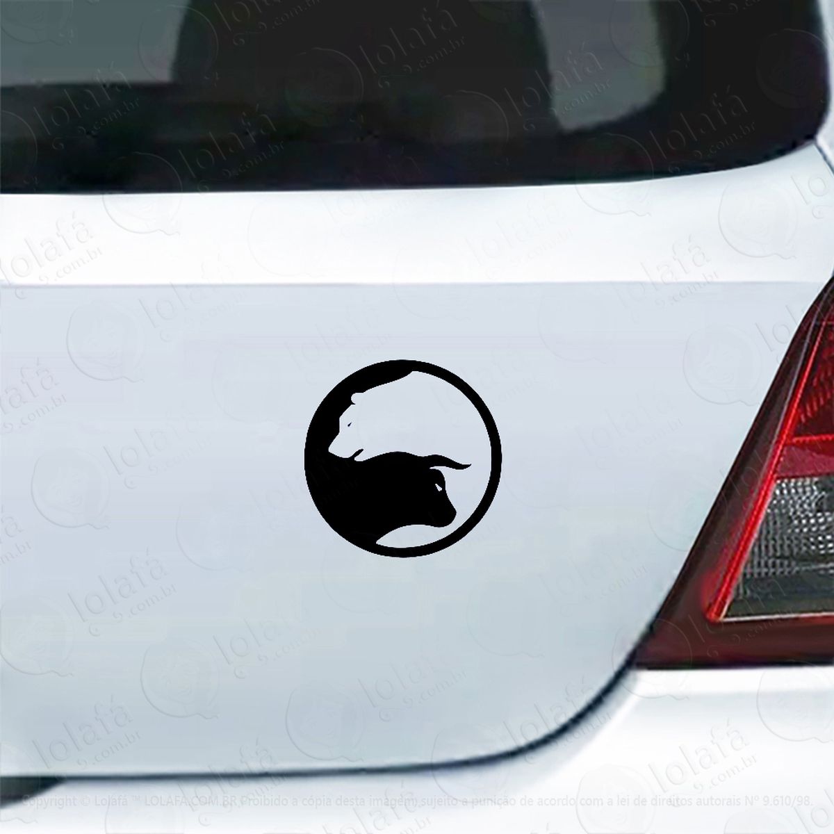 adesivo para carro stocks yin yang bolsa de valores mod:5583