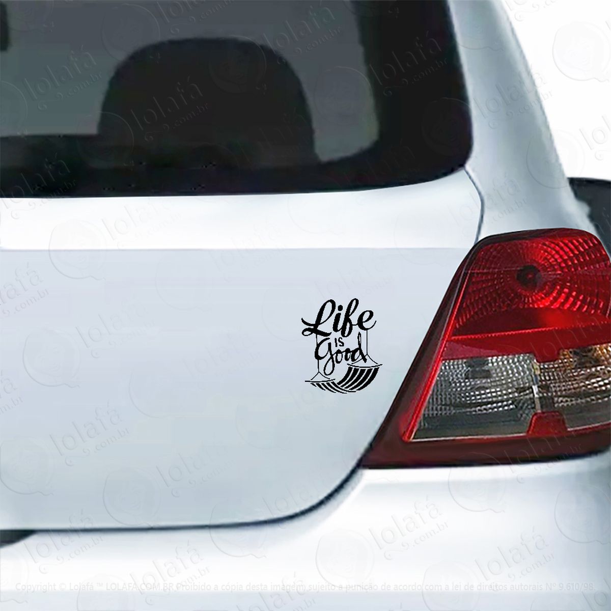 adesivo para carro life is good mod:5604