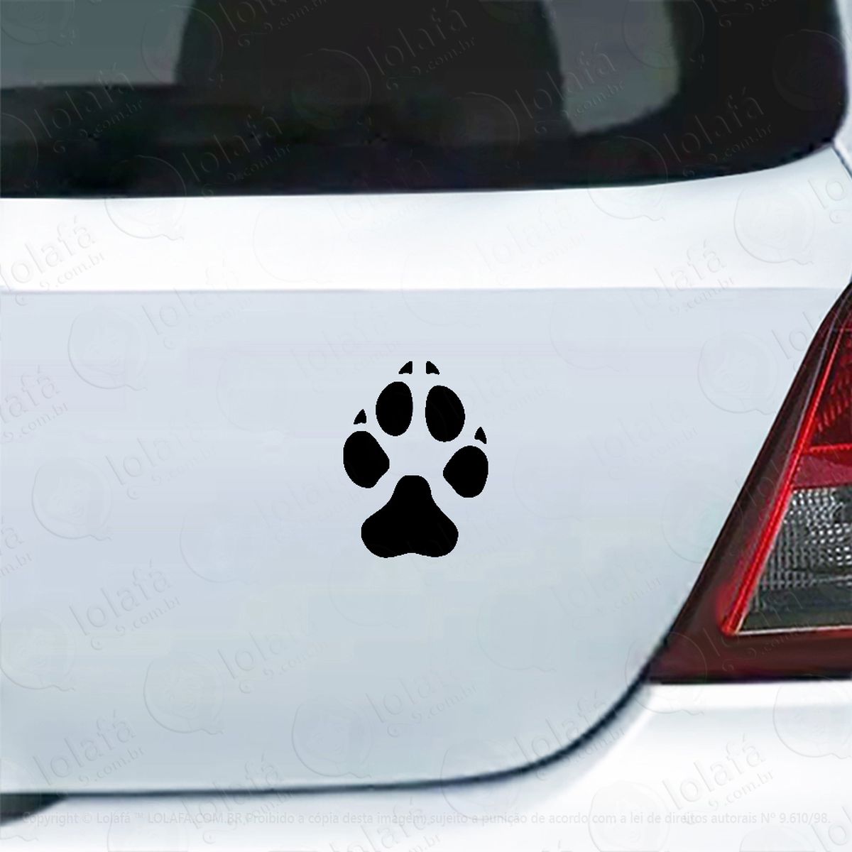 adesivo para carro pata de cachorro mod:5650