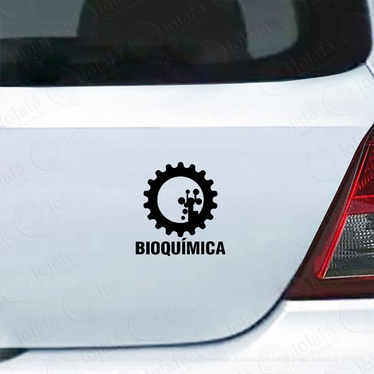 adesivo para carro bioquímica curso mod:5651