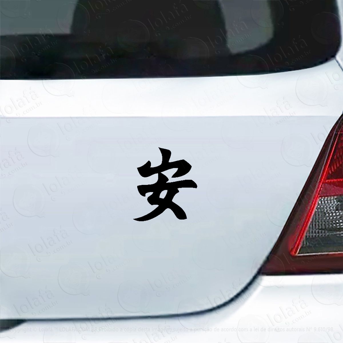 adesivo para carro tranquilidade kanji japonês mod:5671