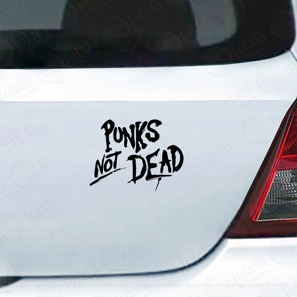 adesivo de carro punks not dead mod:5709