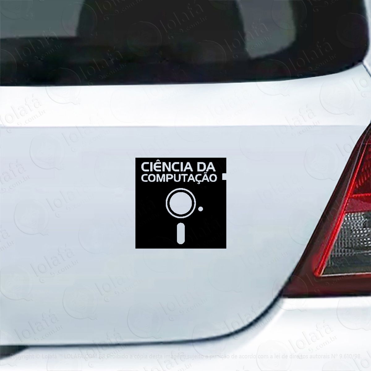 adesivo de carro ciência da computação curso mod:5714