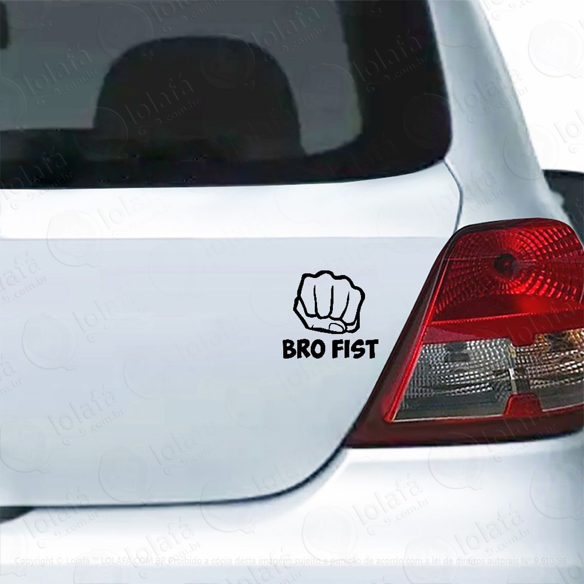 adesivo para carro bro fist bro punho mod:5801