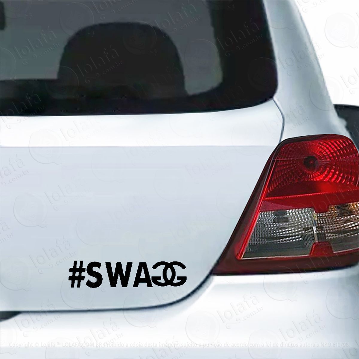 adesivo para carro swag hash tag gíria mod:5828