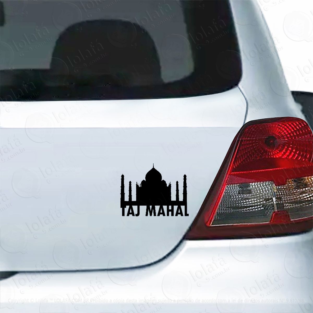 adesivo para carro taj mahal monumento Índia mod:5849