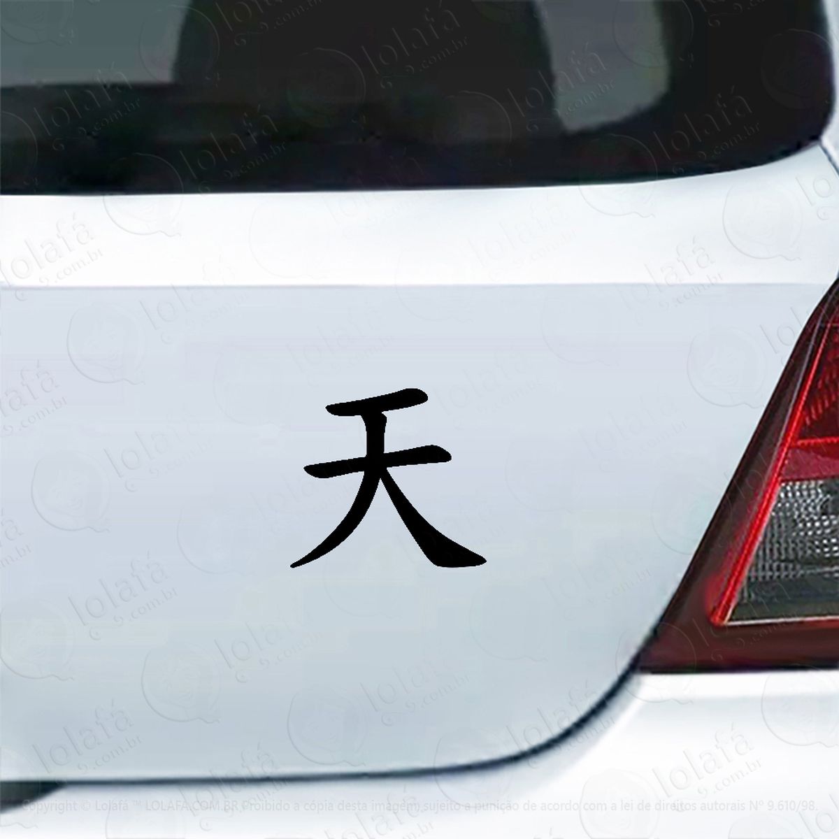 adesivo para carro paraiso kanji japonês mod:5956