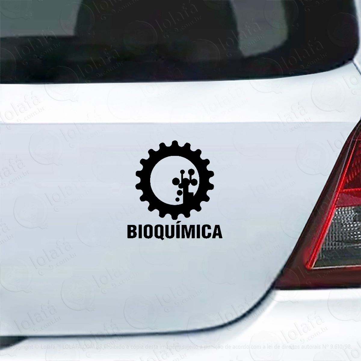 adesivo de carro bioquímica curso profissão mod:6034