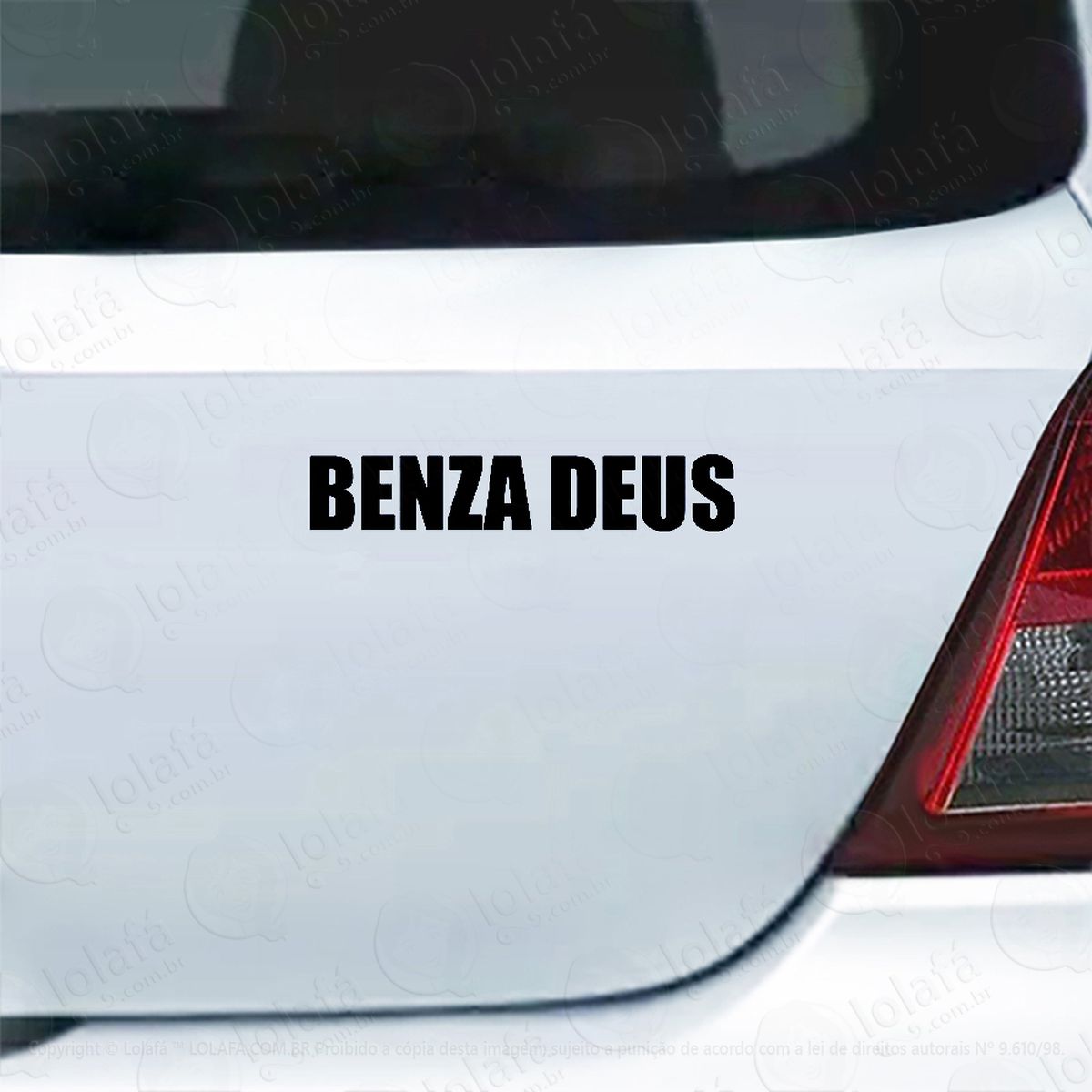 adesivo de carro benza deus mod:6050