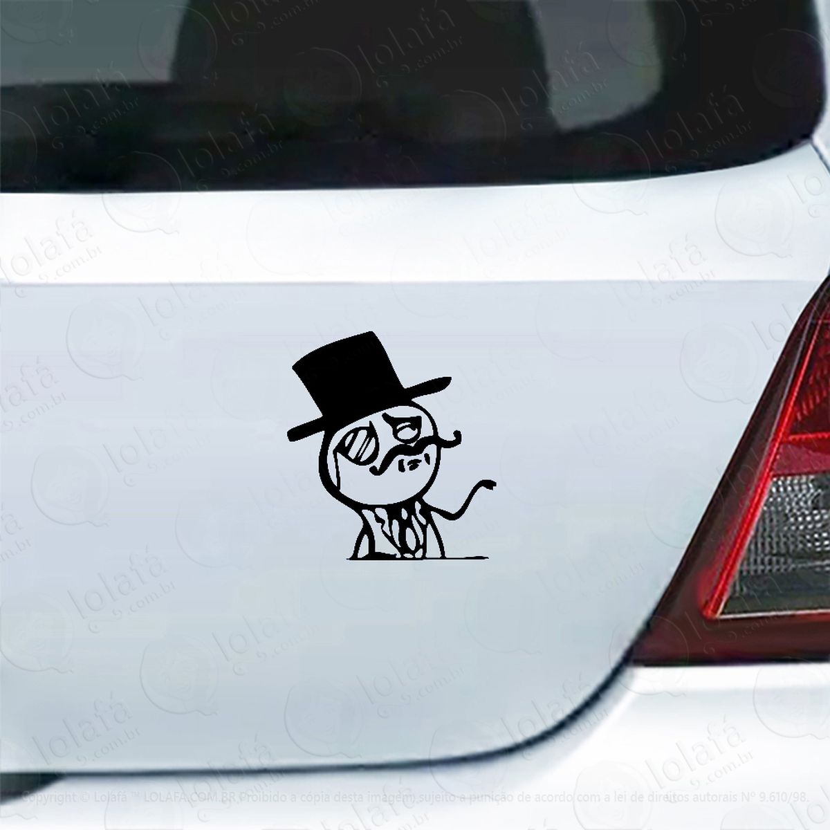 adesivo de carro gentleman meme mod:6062