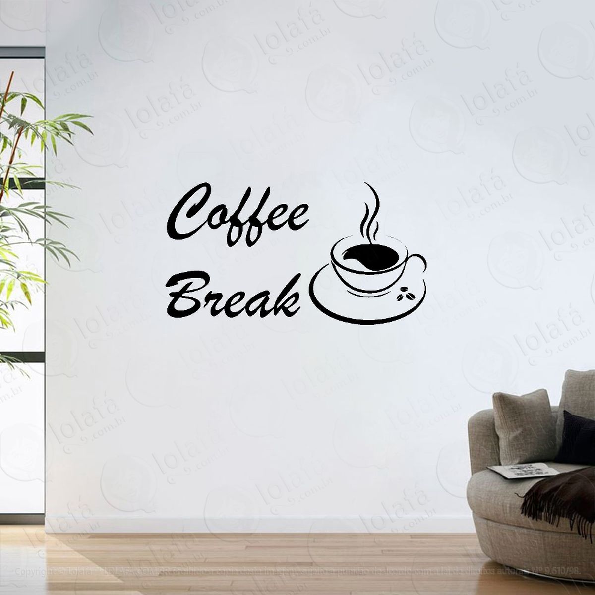 adesivo de parede sala coffee break café mod:6171