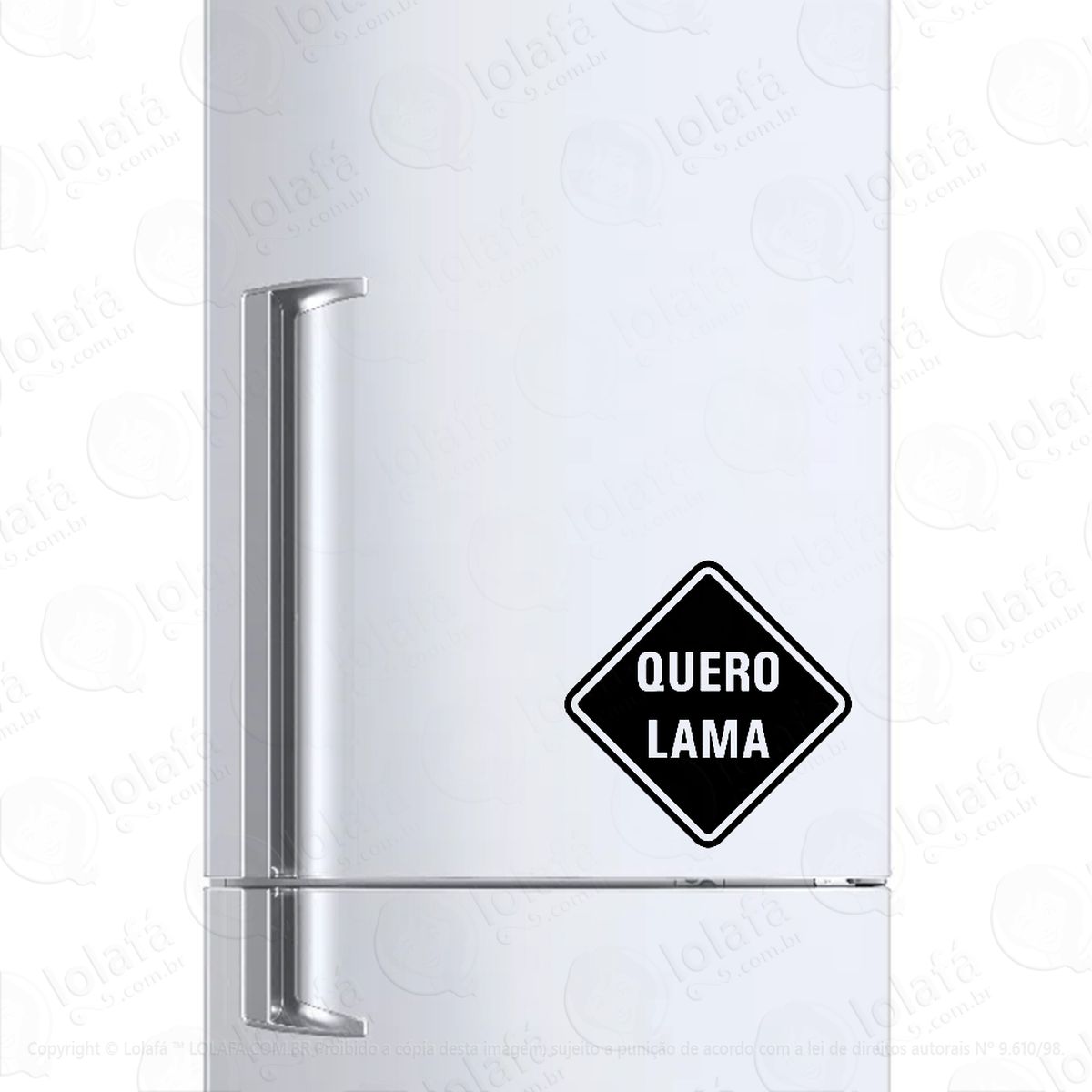 adesivo para geladeira jipeiro quero lama frase mod:6500