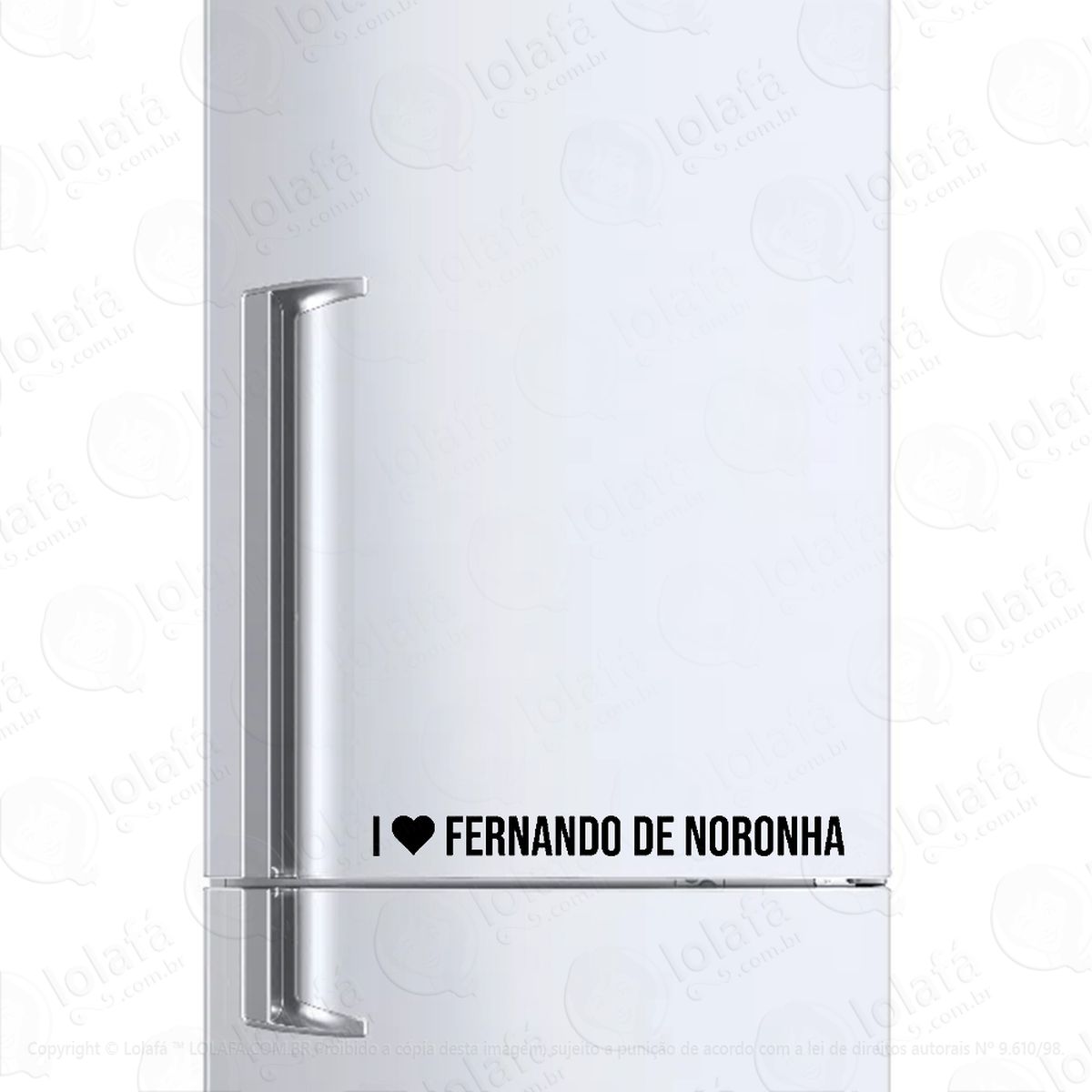 adesivo geladeira eu amo fernando de noronha - i love mod:6529