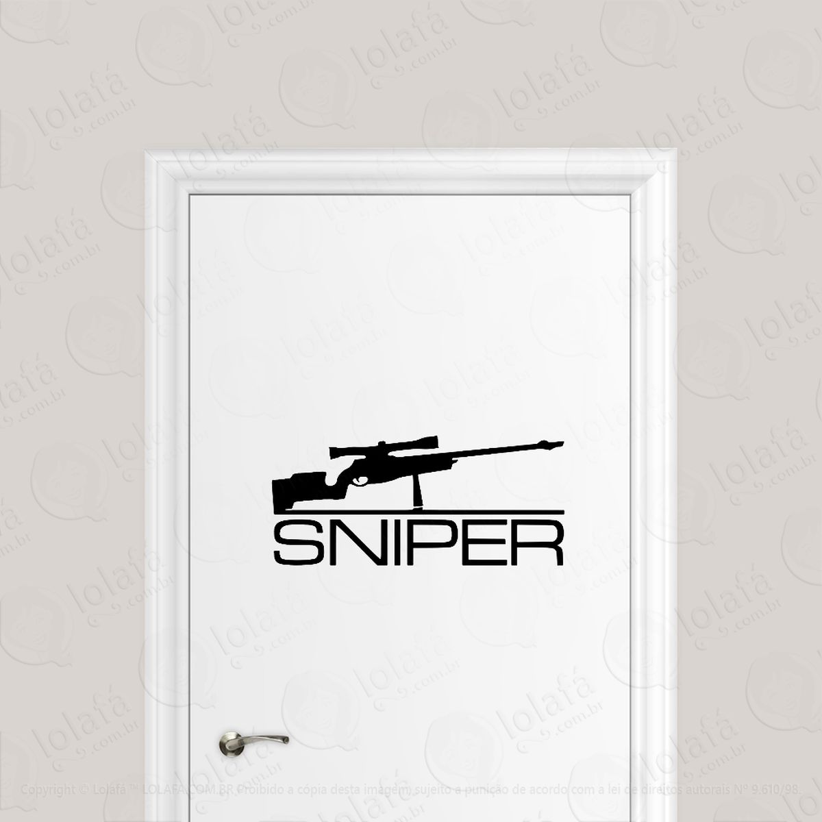 adesivo para porta sniper rifle atirador de elite mod:6539