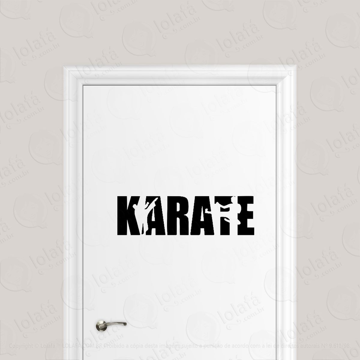 adesivo para porta karate shotokan arte marcial mod:6562