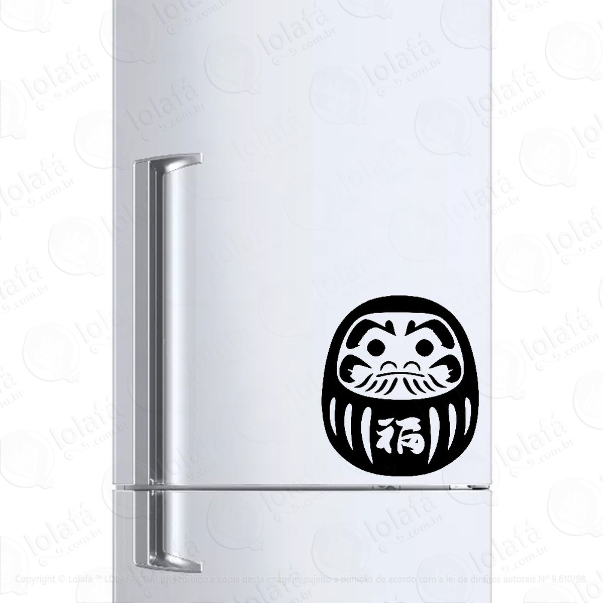 adesivo para geladeira daruma zen budismo mod:6625