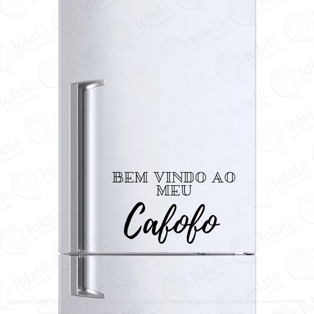 adesivo para geladeira bem vindo ao meu cafofo mod:6657