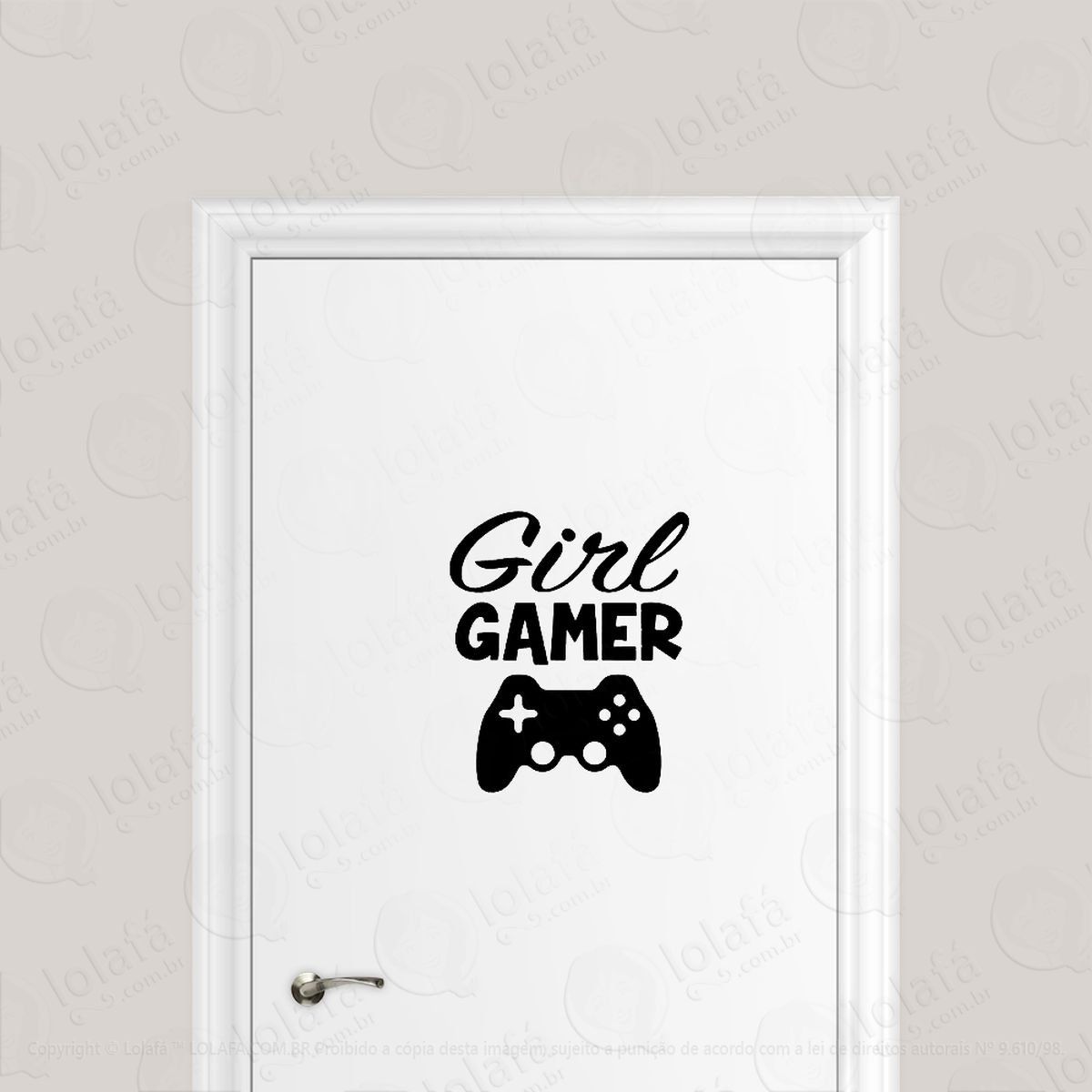 adesivo para porta garota gamer - girl gamer mod:6666